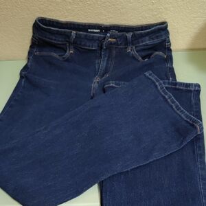 Old Navy Women's Dark Blue Wide Flare Jeans W6
